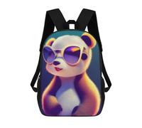sinyumoney Chill Panda with Shades Mochila Escolar Para Niñas Mochila Impermeable Mochila Informal De Día Mochila Ligera Para Niño Y Niña Mochila Escolar 17inch