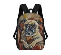 sinyumoney Chill Pug with Beer Mug Mochila Escolar, Bolso Resistente Para Portátil, Ideal Para Acampar, Aventuras Al Aire Libre Y Viajes Diarios 17inch