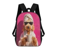 sinyumoney Chill Pup with Coffee Mug -1 Mochila Escolar Infantil De 17 Pulgadas Con Estampado 3D De Películas De Anime Para Niños, Mochila De Viaje, Mochila Escolar Infantil