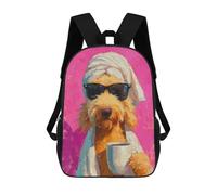 sinyumoney Chill Pup with Coffee Mug -3 Mochila Escolar Ligera Para Aeropuerto Y Universidad Para Niñas Y Adolescentes 17inch