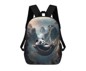 sinyumoney Chilling Panda in Hammock Mochila Escolar, Mochila Para Portátil, Mochila Para Camping, Aventuras Al Aire Libre Y Viajes Diarios 17inch