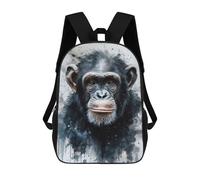 sinyumoney Chimpanzee Ape Artistry Mochila Escolar Infantil Impresa En 3D Para Niños, Mochila De Viaje De Alta Capacidad, Bolsas Para Libros, Mochila Escolar Infantil 17inch