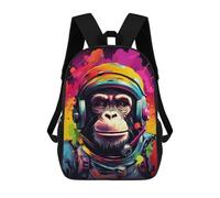 sinyumoney Chimpanzee Astronaut Space Suit Mochila Escolar, Bolso Resistente Para Portátil, Ideal Para Acampar, Aventuras Al Aire Libre Y Viajes Diarios 17inch
