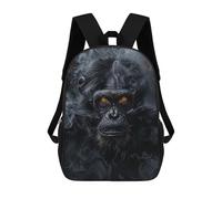 sinyumoney Chimpanzee in Black Smoke Mochila Escolar Infantil Impresa En 3D Para Niños, Mochilas De Viaje De Alta Capacidad, Bolsas Para Libros, Mochila Escolar Infantil 17inch