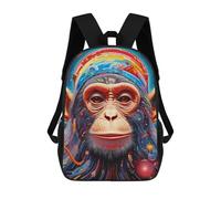 sinyumoney Chimpanzee in Cosmic Dreamscape Mochila Escolar Impresa En 3D Mochila Escolar De Moda Para Niños Mochilas Para Niños Estudiantes De Secundaria 17inch