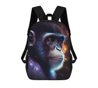 sinyumoney Chimpanzee in Space-5 Mochilas Escolares De Moda Para Papelería, Impermeables, Informales, Para Hombres, Mujeres Y Adolescentes 17inch