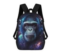 sinyumoney Chimpanzee in Space Art Print-1 Mochila Escolar Para Secundaria Y Preparatoria. Mochila Informal Para Adolescentes, Chicas, Chicos, Mujeres Y Hombres. 17inch