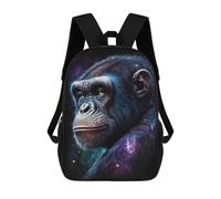 sinyumoney Chimpanzee in Space Art Print Mochilas Infantiles Mochila Escolar Impresa En 3D Para Niños Mochilas De Viaje Bolsas Para Libros Para Niños 17inch Mochila Escolar