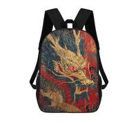 sinyumoney Chinese Dragon Art Print-2 Mochila Escolar Resistente Al Agua Para Ordenador Portátil Para La Escuela/trabajo/viajes 17inch