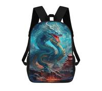 sinyumoney Chinese Dragon Fantasy Artwork Mochilas Escolares Mochila Escolar Ligera Mochila De Día Mochila Escolar Para La Universidad Para Niños/Niñas/Adolescentes 17inch