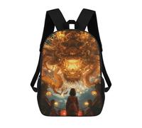 sinyumoney Chinese Dragon Fantasy Mochila Escolar Ligera Para El Colegio, Mochila Escolar De Día, Mochila Para Libros Para La Universidad Para Niñas, Adolescentes 17inch
