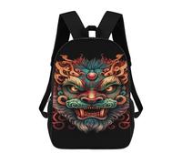 sinyumoney Chinese Dragon Mask Art Print Mochila Grande Para Portátil Resistente Al Agua Para La Escuela - Perfecta Para Viajes, Trabajo Y Uso Diario 17inch