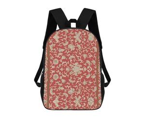 sinyumoney Chinese Floral Red Owen Jones Mochila De Trabajo Para Portátil, Mochila Para Hombres, Mujeres Y Adolescentes 17inch