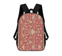 sinyumoney Chinese Floral Red Owen Jones Mochila Escolar Infantil Impresa En 3D 17inch Mochilas De Moda Para Niños De Primaria Y Secundaria
