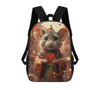 sinyumoney Chinese New Year Mouse Greeting Card Mochilas Escolares Para Ordenador, Ideales Para El Colegio/trabajo/viajes, Acampadas, Aventuras Al Aire Libre Y Viajes Diarios 17inch