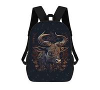 sinyumoney Chinese New Year Ox Bull Mochila Escolar De Moda Para Papelería, Impermeable, Informal, Para El Campus, Actividades Al Aire Libre, Viajes Y Deportes 17inch