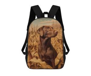 sinyumoney Chocolate Labrador in Cornfield Mochilas Escolares Ligeras Para Aeropuerto, Estudiantes Universitarios, Mochila Para La Escuela/trabajo/viajes 17inch