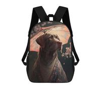sinyumoney Chocolate Labrador Kimono Mochila Escolar Ligera E Informal Para El Día A Día, Ideal Para La Escuela, El Trabajo O Los Viajes 17inch
