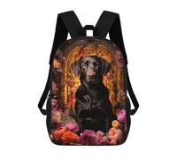 sinyumoney Chocolate Labrador Mochilas Impresas En 3D 17inch Mochila Escolar Infantil Para Exteriores, Mochila Informal De Día, Bolsas De Viaje Informales Para Estudiantes De Secundaria