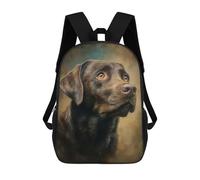 sinyumoney Chocolate Labrador Portrait Mochila Escolar Resistente Al Agua, Mochila Escolar De Negocios Para Niñas, Niños Y Adolescentes 17inch