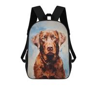 sinyumoney Chocolate Labrador Retriev Mochila Escolar Impresa En 3D Para Niños, Mochila Escolar Informal De Moda Para Viajes Para Niños Y Estudiantes 17inch