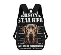 sinyumoney Chocolate Labrador Stalker Mugshot Mochila Escolar Infantil Impresa En 3D, Mochila Informal De Moda Para Niños, Mochila De Viaje De Alta Capacidad Para Libros Para Niños 17inch