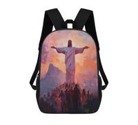 sinyumoney Christ in The Sky Mochila Escolar Ligera E Informal Para Adolescentes, Niños, Mujeres Y Hombres 17inch