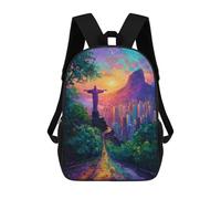 sinyumoney Christ The Redeemer Sunset Mochilas Escolares Para La Escuela Secundaria, Preparatoria, Universidad Y Viajes Para Hombres, Mujeres Y Adolescentes 17inch