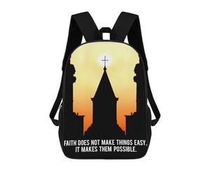 sinyumoney Christian Quote of Bible 3 Mochila Escolar Para Niños Con Impresión 3D, Mochila Moderna Para Niños Y Niñas, Mochila Informal Para Estudiantes. 17inch