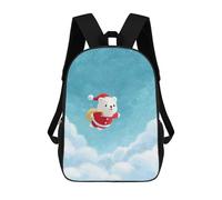sinyumoney Christmas Bear Flying in The Sky Mochila Escolar Grande Resistente Al Agua Para Portátil Para La Escuela/trabajo/viajes 17inch