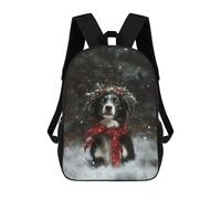 sinyumoney Christmas Border Collie Mochila Escolar Infantil Con Impresión 3D, Mochila Escolar Informal Para Niños De Primaria Y Secundaria 17inch