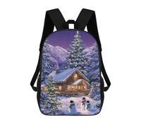 sinyumoney Christmas Cabin in Snowy Forest Mochila Escolar Resistente Al Agua, Mochila De Viaje, Bolsa Para Computadora Para Hombres, Mujeres Y Adolescentes 17inch
