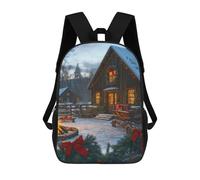 sinyumoney Christmas Cabin Mochila Escolar Impresa En 3D Para Niños Y Niñas, Mochila Escolar, Mochila De Viaje Para Niños 17inch