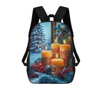 sinyumoney Christmas Candles & Evergreen Mochila Ligera Para La Escuela, Mochila Escolar, Mochila Para La Universidad Para Niñas Y Adolescentes 17inch
