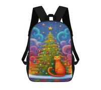 sinyumoney Christmas Cat Decorations-1 Mochila Escolar, Mochila Para Portátil, Mochila Para Niños/niñas/adolescentes 17inch