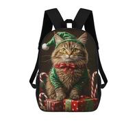 sinyumoney Christmas Cat Elf Costume-1 Mochila Escolar Para Ordenador Portátil Para La Escuela/trabajo/viajes: Perfecta Para Viajes, Trabajo Y Uso Diario 17inch