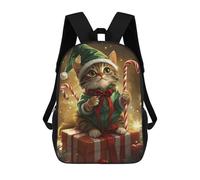 sinyumoney Christmas Cat Elf Decorations Mochilas Escolares Para La Escuela Secundaria, Preparatoria, Universidad Y Viajes Para Niños/niñas/adolescentes 17inch