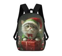 sinyumoney Christmas Cat Gift Box Mochilas Escolares Para La Escuela Secundaria, Preparatoria, Universidad Y Viajes Para Hombres, Mujeres Y Adolescentes 17inch