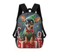 sinyumoney Christmas Chihuahua with Presents Mochila Escolar Para Secundaria Y Preparatoria. Mochila Informal Para Adolescentes, Chicas, Chicos, Mujeres Y Hombres. 17inch