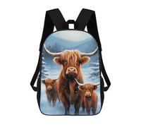 sinyumoney Christmas Cow Family Mochila Escolar Impresa En 3D Mochila Escolar De Moda Para Niños Mochilas Para Niños Estudiantes De Secundaria 17inch