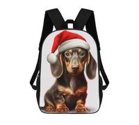 sinyumoney Christmas Dachshund Mochila Infantil, Mochila Escolar Impresa En 3D, Mochila Para Niños Y Niñas, Mochila Escolar Ajustable Para La Escuela Primaria 17inch