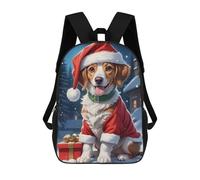 sinyumoney Christmas Dog Beagle Mochila Escolar Para Niños, Mochila Escolar Impresa En 3D Para Estudiantes De Primaria Y Secundaria 17inch