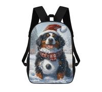 sinyumoney Christmas Dog in Snowscape 17inch Mochila Escolar Impresa En 3D Para Niños, Mochila Escolar Informal De Moda, Mochilas De Viaje Para Niños Y Estudiantes.