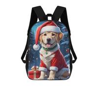 sinyumoney Christmas Dog Labrador Mochila Escolar Infantil, Mochilas Impresas En 3D, Mochilas Escolares De Moda Para Niños De Primaria Y Secundaria 17inch