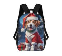 sinyumoney Christmas Dog Poster Mochila Escolar Informal Para El Día A Día, Para La Escuela, El Trabajo Y Los Viajes Para Niñas Y Adolescentes 17inch