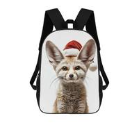 sinyumoney Christmas Fennec Fox Portrait Mochilas Mochilas Infantiles Mochila Escolar Mochila Escolar Infantil Impresa En 3D Mochilas De Viaje De Moda Para Niños De Primaria Y Secundaria 17inch