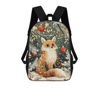 sinyumoney Christmas Fox Mochila Escolar Impresa En 3D Para Niños Y Niñas, Mochila Escolar, Mochila De Viaje Para Niños 17inch