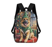 sinyumoney Christmas German Shepherd Decor Mochila Escolar Para Secundaria, Mochila Informal Para Niñas Y Adolescentes 17inch