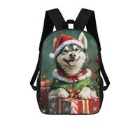 sinyumoney Christmas Husky with Presents Mochilas Escolares, De Viaje Y Universitarias Para Hombres, Mujeres Y Adolescentes 17inch