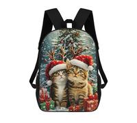sinyumoney Christmas Kittens Mochilas Infantiles Mochila Escolar Mochila Impresa En 3D Para Niños Mochilas De Viaje Bolsas Para Libros Mochila Escolar Para Niños 17inch